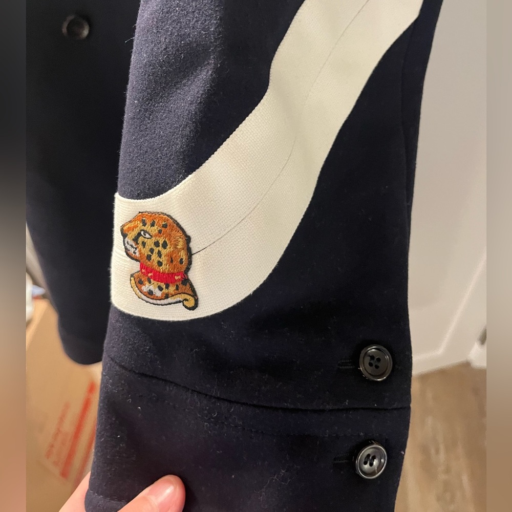 Gucci Men’s long navy pea coat